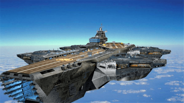 中國(guó)2050年空天母艦，探索未來(lái)海洋與天空的雄偉力量，中國(guó)未來(lái)空天母艦，探索海洋與天空的雄偉力量，展望2050年輝煌成就