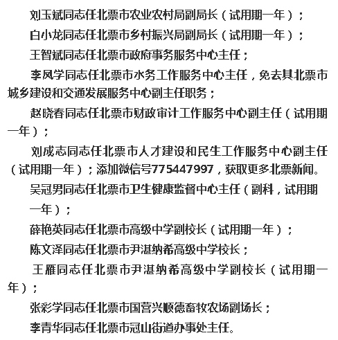 北票市統(tǒng)計局最新人事任命及其深遠影響，北票市統(tǒng)計局人事任命揭曉，新任領導將帶來深遠影響