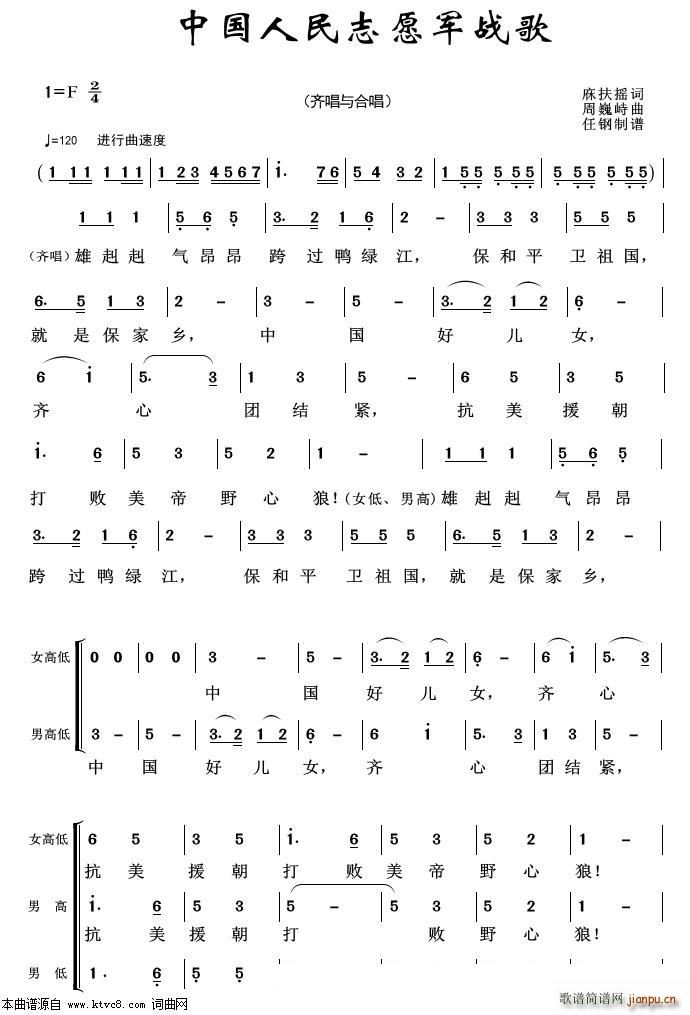 中國人民志愿軍軍歌簡譜及其深遠(yuǎn)影響，中國人民志愿軍軍歌簡譜及其深遠(yuǎn)影響的探究